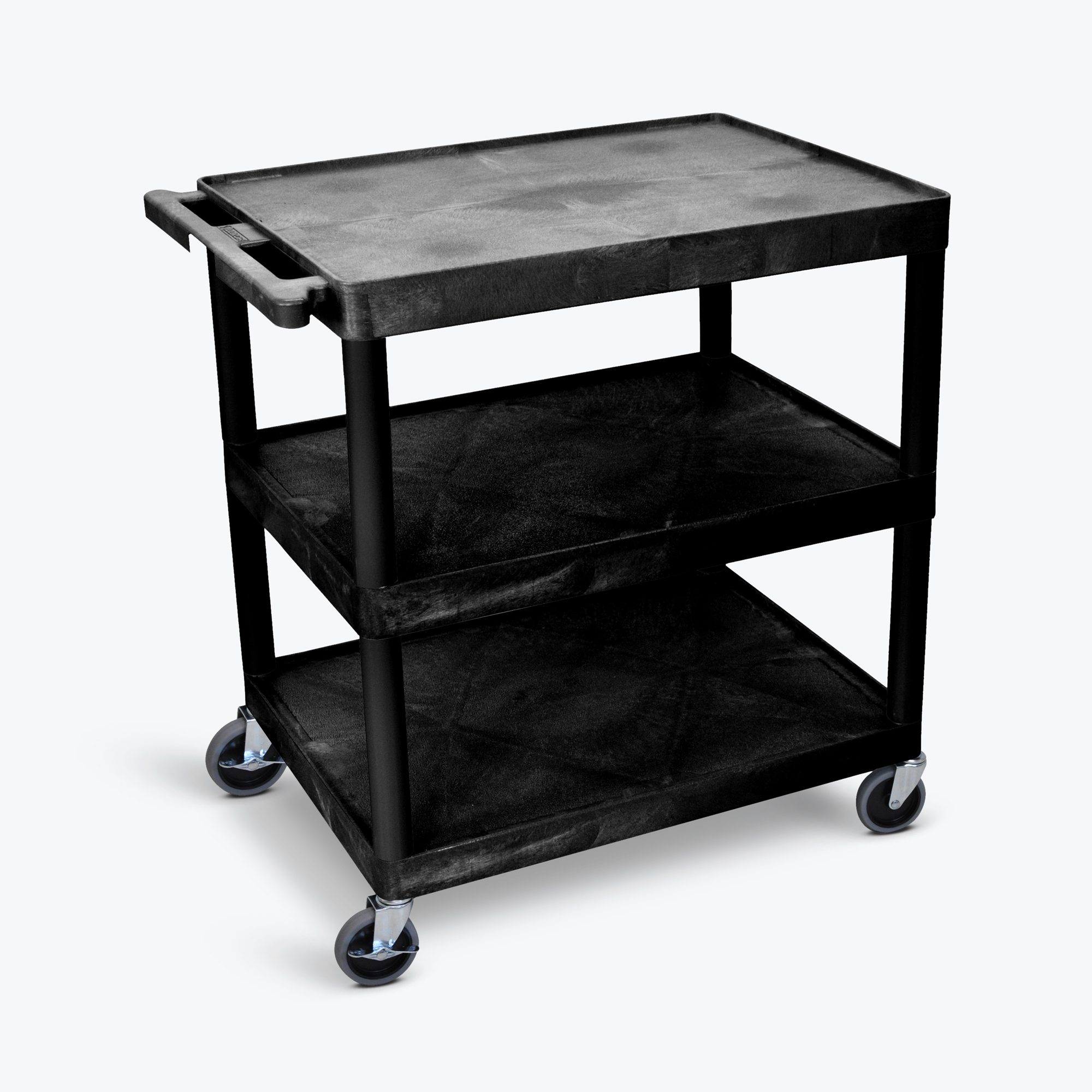 Luxor 3 Shelves Structural Foam Plastic, Total Capacity 400 lb, Material Type Thermoplastic, Top Shelf Height 41 in, Model# HE40-B